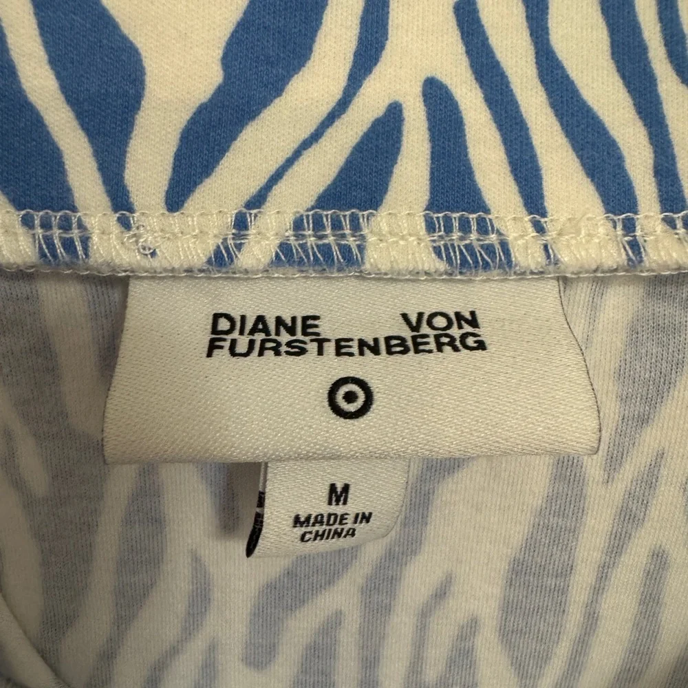 Diane Von Furstenberg Blue and White Zebra-Print Set